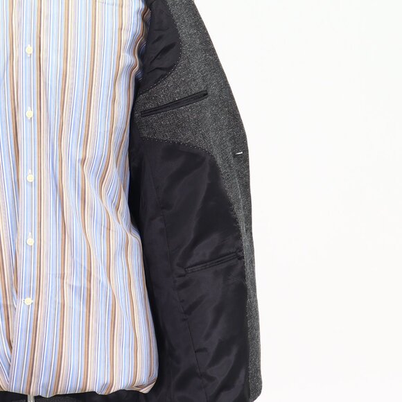 Andrew Fezza 40R Gray Solid 2-Button Sport Coat Blazer Jacket P245 - Picture 10 of 11